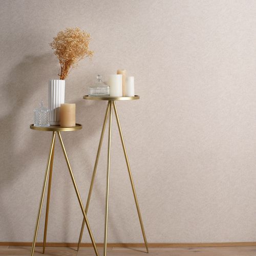 Vliestapete Uni Streichputz Optik Beige 10434-02 Raum