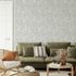 Vliestapete Shabby Blätter Grün Creme 10435-07 Raum 1