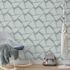 Non-woven wallpaper graphic green grey metallic 10401-24 1