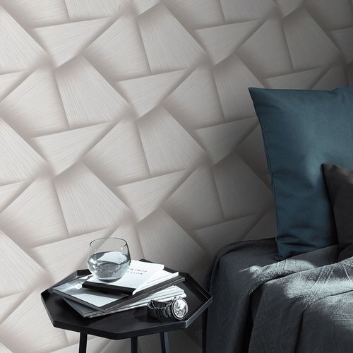 Vliestapete Grafisch Taupe Creme Metallic 10401-37 Zimmer
