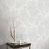 Non-woven wallpaper floral white cream metallic 10402-01 5