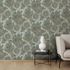 Vliestapete Floral Marmor Grün Gold Metallic 10402-24 Zimmer 1