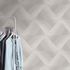 Non-woven wallpaper triangles taupe cream metallic 10404-37 5