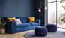 Raumbild Erfurt Vliesfaser Colour 302 Vliestapete bedruckt blau