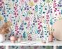 Vliestapete Aquarell Floral Weiß Bunt 39606-1 Wohnzimmer 1
