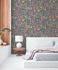 Vliestapete Aquarell Floral Schwarz Bunt 39606-4 Raum 5