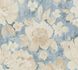 Vliestapete Blumen Vintage Floral Blau Beige 39607-1 2