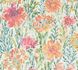 Vliestapete Blüten Aquarell Weiß Grün Orange 39695-1 2