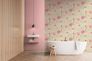 Vliestapete Blüten Aquarell Weiß Rosa Grau 39695-2 Raum 5