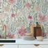 Vliestapete Blüten Aquarell Weiß Rosa Grau 39695-2 Wohnzimmer 6