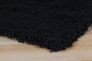 Living Room Rug Shaggy Fancy Plain Black 4