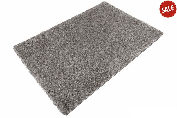 Long pile carpet Tricolor Shaggy silver gray mottled