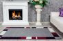 Carpet Milano woven carpet border graphic purple gray 3