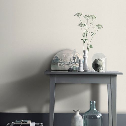 Non-woven wallpaper Elle textured plain cream white 10444-01