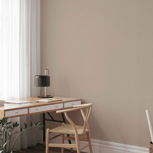 Non-woven wallpaper Elle Textured Plain Beige 10444-02