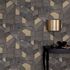 Non-woven wallpaper Elle stone effect gray gold metallic 10445-37 9