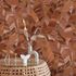 Non-woven wallpaper Elle Floral Orange Gold 10446-13 1