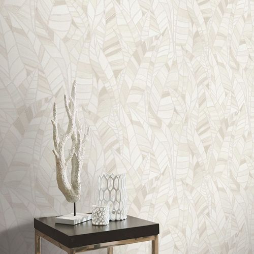 Vliestapete Elle Floral Creme Beige Glitzer 10446-14 Zimmer