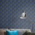 Vliestapete Elle Fächer Blau Gold Metallic 10451-08 Zimmer 9