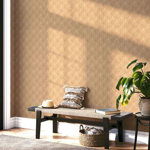 Non-woven wallpaper Elle fan gold metallic 10451-30