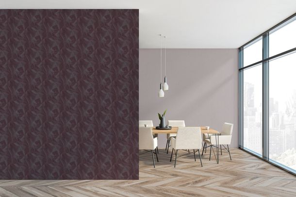 Wallpaper Daniel Hechter tiles purple bronze metallic