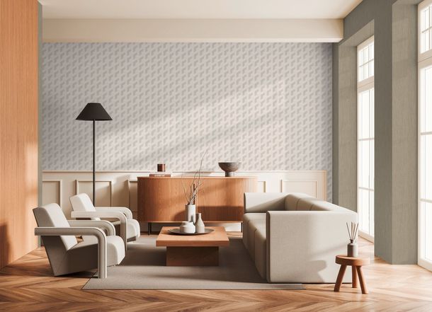 Vliestapete Daniel Hechter 3D-Optik Grau Weiß Metallic Zimmer