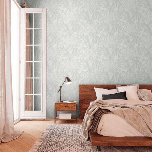 Vliestapete Daniel Hechter Blattmuster Grün Creme Zimmer