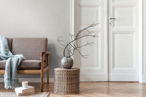 Wallpaper Daniel Hechter used concrete look light gray
