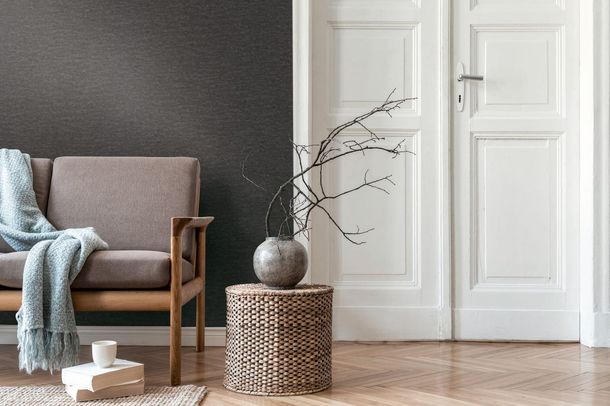 Vliestapete Daniel Hechter Used-Look Betonoptik Schwarz Zimmer