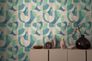 Non-woven wallpaper graphic beige blue green 39932-2 5