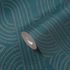 Non-woven wallpaper Art Deco petrol gold metallic 39937-3 7