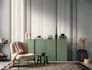 Fototapete Streifen 3D-Effekt Creme Beige 39841-1 Raum 1