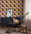 Photo Wallpaper Graphic 3D Effect Yellow Purple 39849-1 1