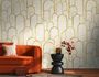 Fototapete Art Deco Betonoptik Creme Beige Gold 39857-1 Raum 1
