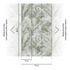 Photo wallpaper linen look leaves green white 39885-1 3