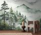 Fototapete Wald Landschaft Aquarell Weiß Grün 39899-1 Raum 1