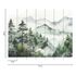 Fototapete Wald Landschaft Aquarell Weiß Grün 39899-1 Detail 3