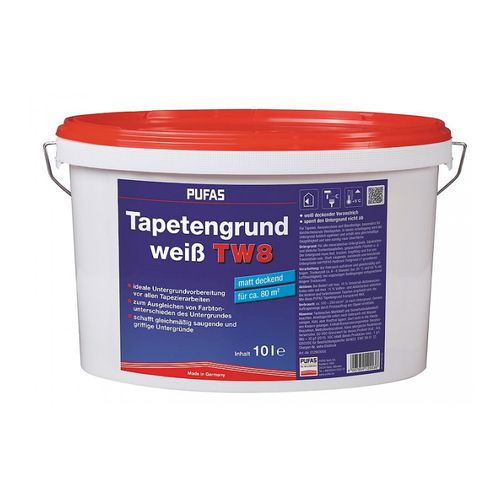 PUFAS Tapetengrund weiß TW8 Voranstrich 10 Liter