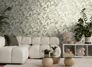 Vliestapete Blattmuster Creme Grün Gold Metallic 78203-1 Wohnzimmer 1