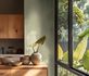 Non-woven wallpaper texture plain green gloss 78227-1 3