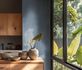 Non-woven wallpaper texture plain blue grey gloss 78227-4 3