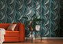 Vliestapete Floral Abstrakt Blau Silber Metallic 78655-2 Wohnzimmer 1