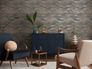 Non-woven wallpaper plaster look black gold 78656-4 7