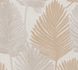 Non-woven wallpaper leaves grey beige gloss 78673-1 2