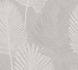 Non-woven wallpaper leaves grey cream gloss 78673-2 2