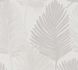 Non-woven wallpaper leaves light grey cream gloss 78673-3 2