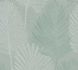 Non-woven wallpaper leaves green grey gloss 78673-4 2