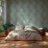 Non-woven wallpaper leaves green grey gloss 78673-4 5