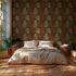 Non-woven wallpaper leaves brown gold metallic 78673-5 6