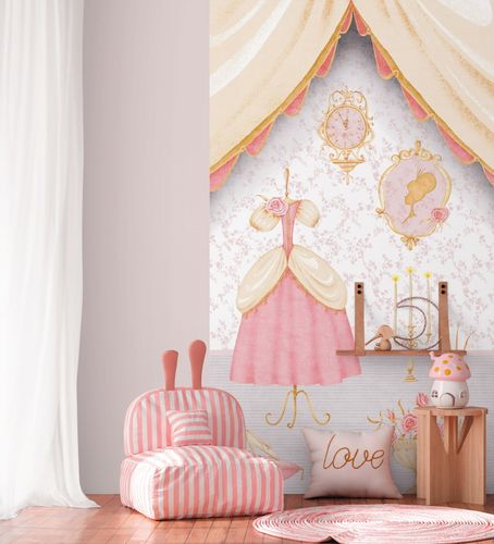 Vliestapete-Kinder-Prinzessin-Maerchen-Rosa-Grau-77066-1-63222957